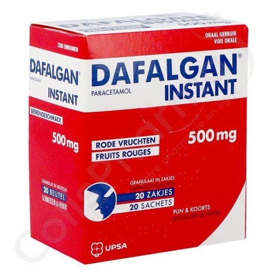 Dafalgan Instant Fruits Rouges 500 Mg 20 Sachets