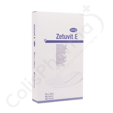 Zetuvit E 15x25 cm - 10 steriele verbanden