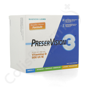 PreserVision 3 + Vitamine D3 800 UI - 180 gélules