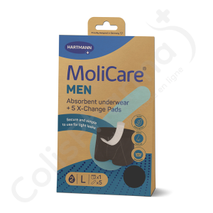 Molicare Men Lavable Sous-Vêtement Absorbant 2 Gouttes + 5 Protections - LARGE