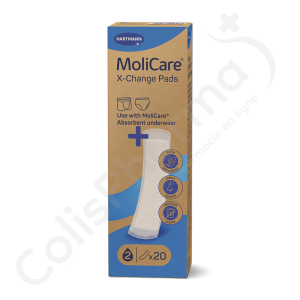 Molicare Protections pour Molicare Sous-Vêtement Absorbant 2 Gouttes - 20 protections anatomiques