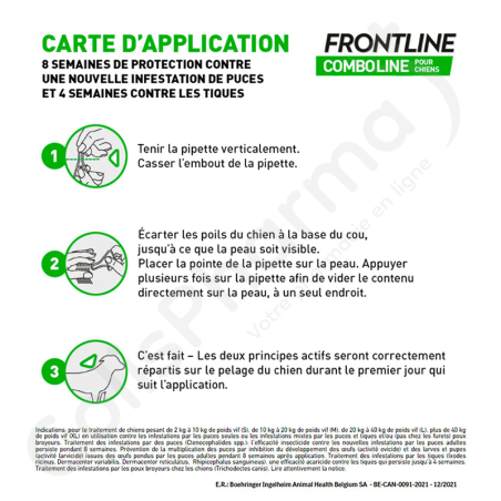 Frontline Combo Line Chien L 20-40 kg - 3 pipettes de 2,68 ml