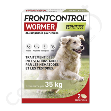 Frontcontrol Wormer Ontwormer Grote Hond - 2 tabletten