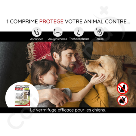 Frontcontrol Wormer Ontwormer Grote Hond - 2 tabletten