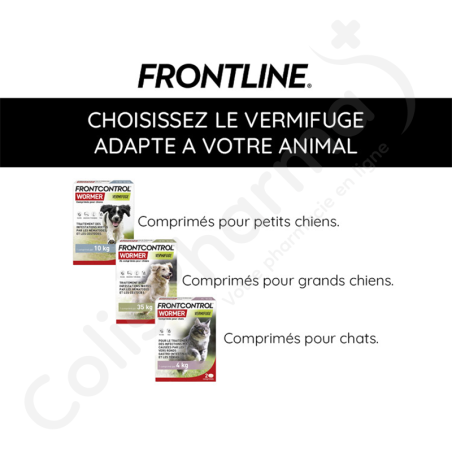 Frontcontrol Wormer Vermifuge Petit Chien - 2 comprimés