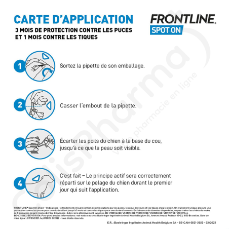 Frontline Spot-On Hond 2-10 kg - 3 pipetten van 0,67 ml