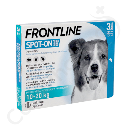 Frontline Spot-On Hond 10-20 kg - 3 pipetten van 1,34 ml