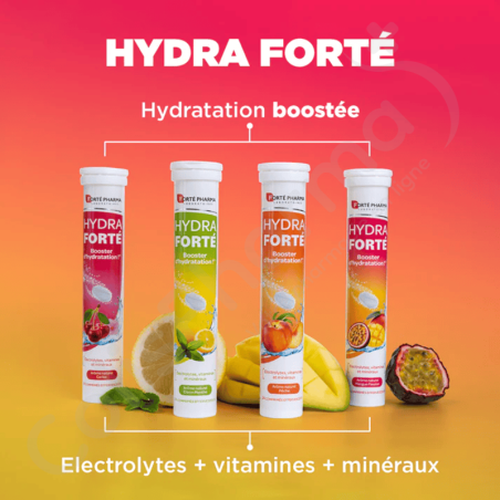 Hydra Forté Booster d'Hydratation Mangue Passion - 24 comprimés effervescents