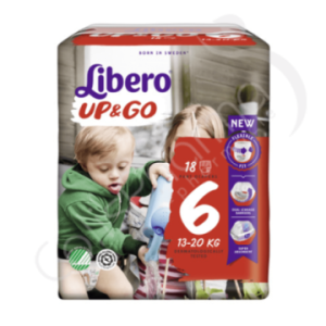 Libero Up & Go 6 - 13-20 kg - 18 babyluiers