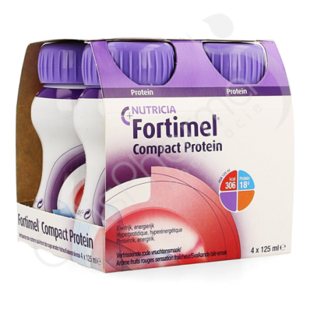 Fortimel Compact Protein Rode Vruchten - 4x125 ml