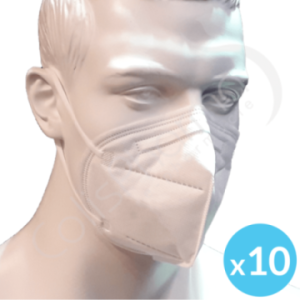 Masque de protection ffp2 noir (normes ce) (x10)