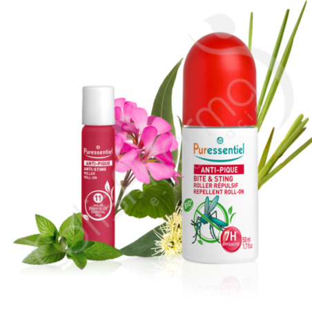 Puressentiel Antibeet Insectenwerende Roller + Verzachtende - 50 ml + 5 ml