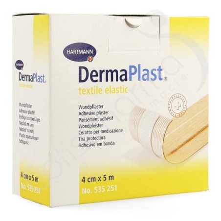 DermaPlast Textile Elastic Zelfklevend Pleister 4 cm x 5 m - 1 verband