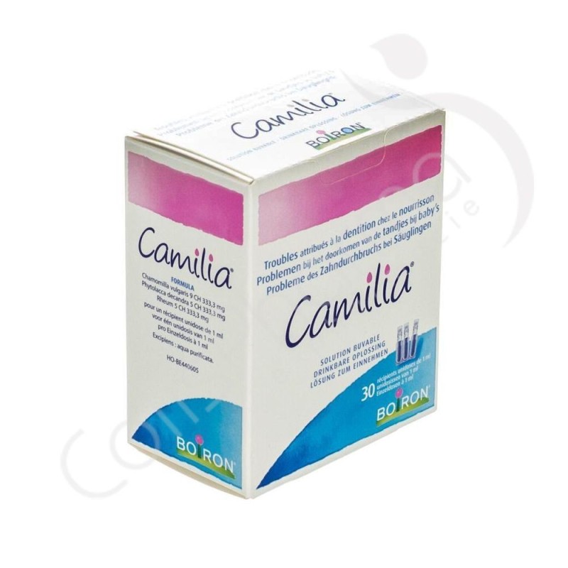 Camilia solution - 30unidoses/1ml - Boiron, Médicament Bébé - Pharmacie  IllicoPharma