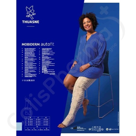 Thuasne Mobiderm Autofit Bas-Cuisse Mobilisateur Ajustable - Taille 1 Court