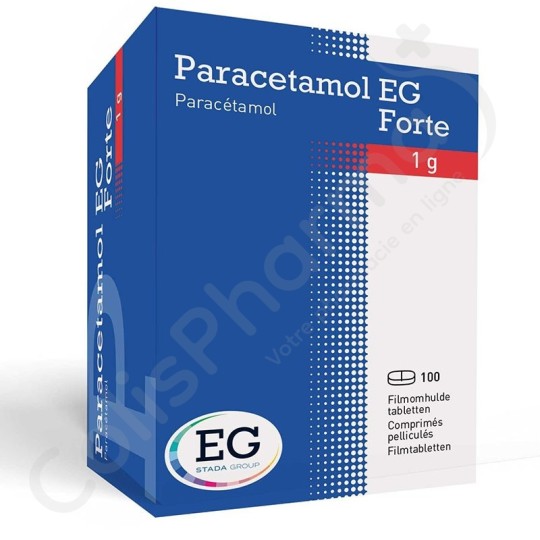 Paracetamol EG Forte 1g - 100 comprimés - ColisPharma