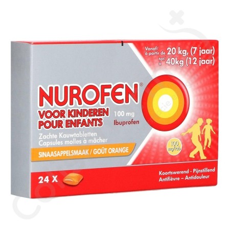 Nurofen Enfant 100 mg - 24 capsules molles à mâcher