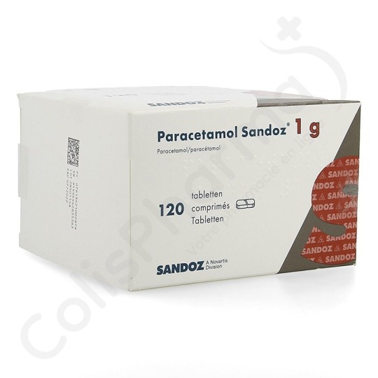 Paracétamol Sandoz 1 g 120 tabletten