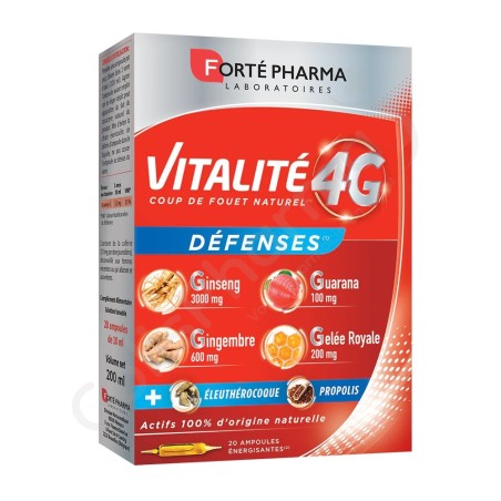 Vitalité 4G Défenses - 20 ampoules de 10 ml