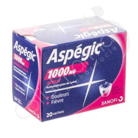 Aspégic 1000 mg - 20 zackjes