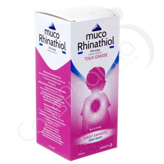 Muco Rhinathiol Sans Sucre 2 Sirop 200 Ml Colispharma