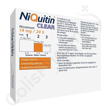 NiQuitin Clear 14 mg - 14 patchs