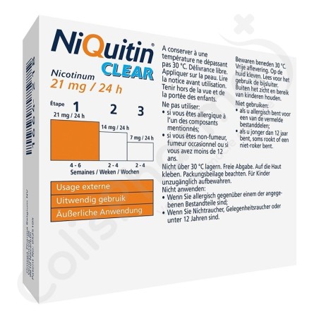 NiQuitin Clear 21 mg - 14 patchs