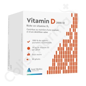 Vitamin D 2000 UI - 90 capsules