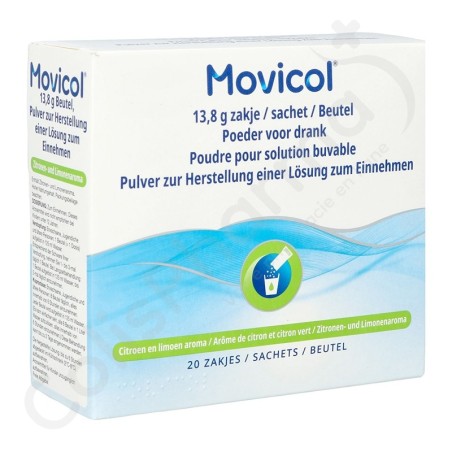 Movicol 13,8 g Goût Citron Vert - 20 sachets