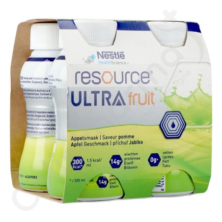 Resource Ultra Fruit Appel - 4x200 ml