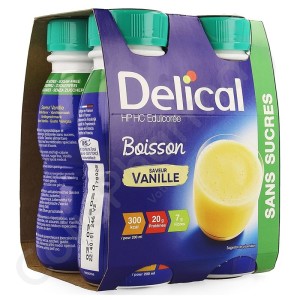 Delical Boisson HP/HC Sans Sucres Vanille - 4x200 ml