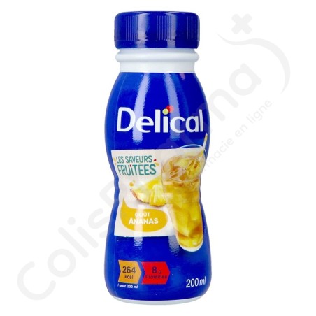 Delical Fruitige Drank Ananas - 4x200 ml