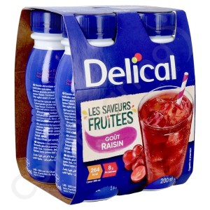 Delical Boisson Fruitée Raisins - 4x200 ml