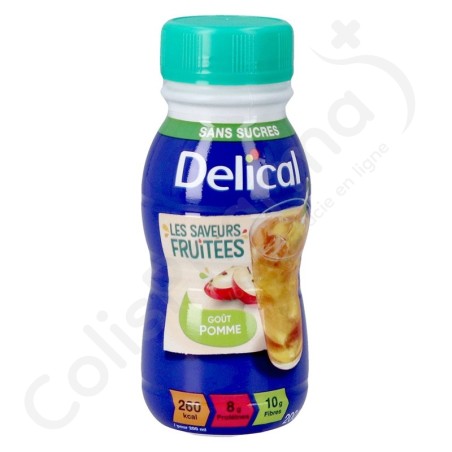 Delical Fruitige Drank Suikervrij Appel - 4x200 ml