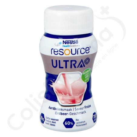 Resource Ultra Aardbei+ - 4x125 ml