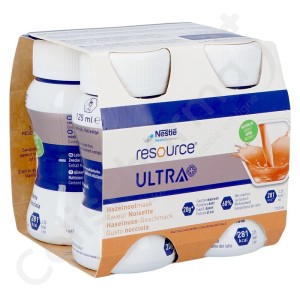 Resource Ultra+ Noisette - 4x125 ml