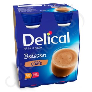 Delical Boisson Lactée HP-HC 360 Café - 4x200 ml