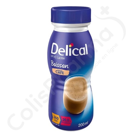 Delical Boisson Lactée HP-HC 360 Café - 4x200 ml