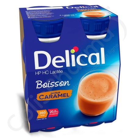 Delical Boisson Lactée HP-HC 360 Caramel - 4x200 ml