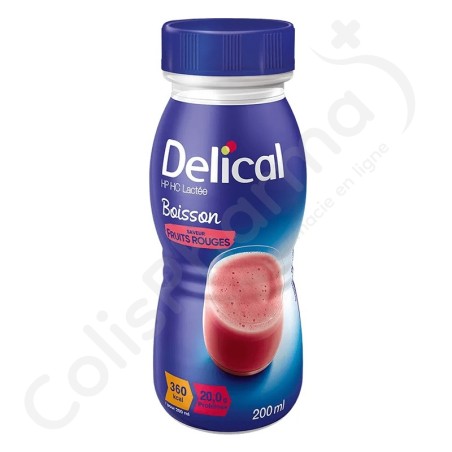 Delical Boisson Lactée HP-HC 360 Fruits Rouges - 4x200 ml