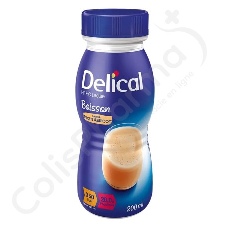 Delical Boisson Lactée HP-HC 360 Pêche-Abricot - 4x200 ml