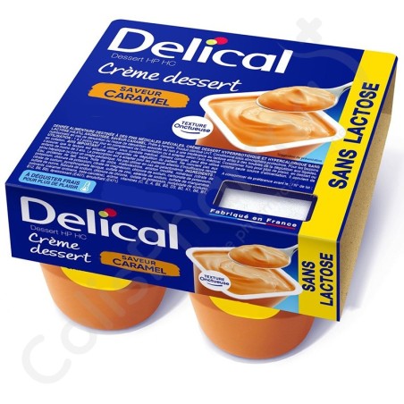 Delical Dessert Creme HP-HC Lactosevrij Karamel - 4x125 g