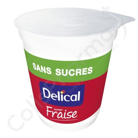 Delical Crème Dessert HP-HC Sans Sucres Fraise - 4x125 g