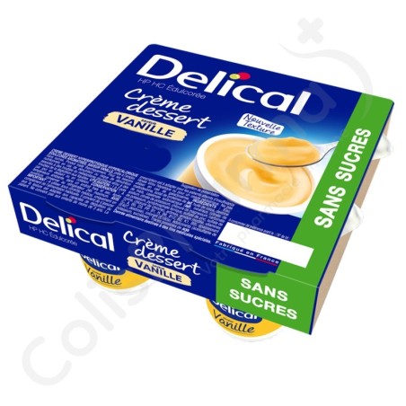 Delical Crème Dessert HP-HC Sans Sucres Vanille - 4x125 g