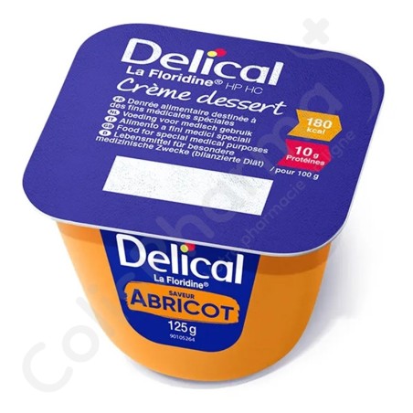 Delical Dessert Creme La Floridine Abrikoos - 4x125 g