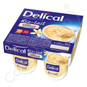 Delical Dessert Rijstpap Vanille - 4x200 g