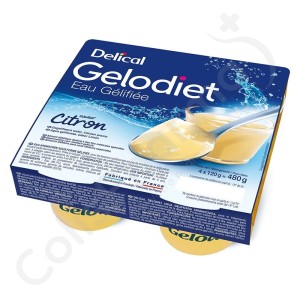 Delical Gelodiet Eau Gélifiée Citron - 4x120 g