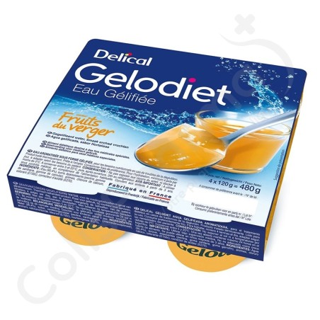 Delical Gelodiet Eau Gélifiée Fruits du Verger - 4x120 g