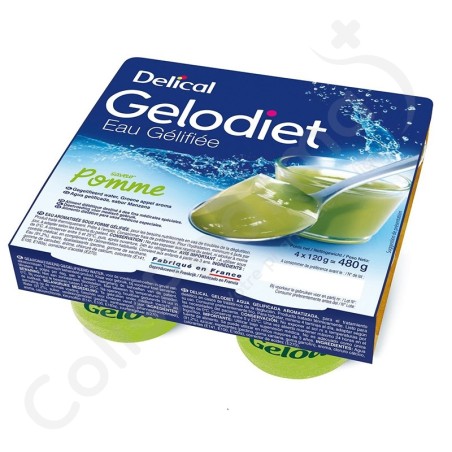 Delical Gelodiet Eau Gélifiée Pomme - 4x120 g