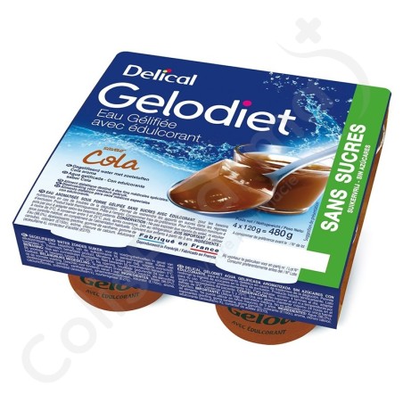 Delical Gelodiet Eau Gélifiée Sans Sucres Cola - 4x120 g